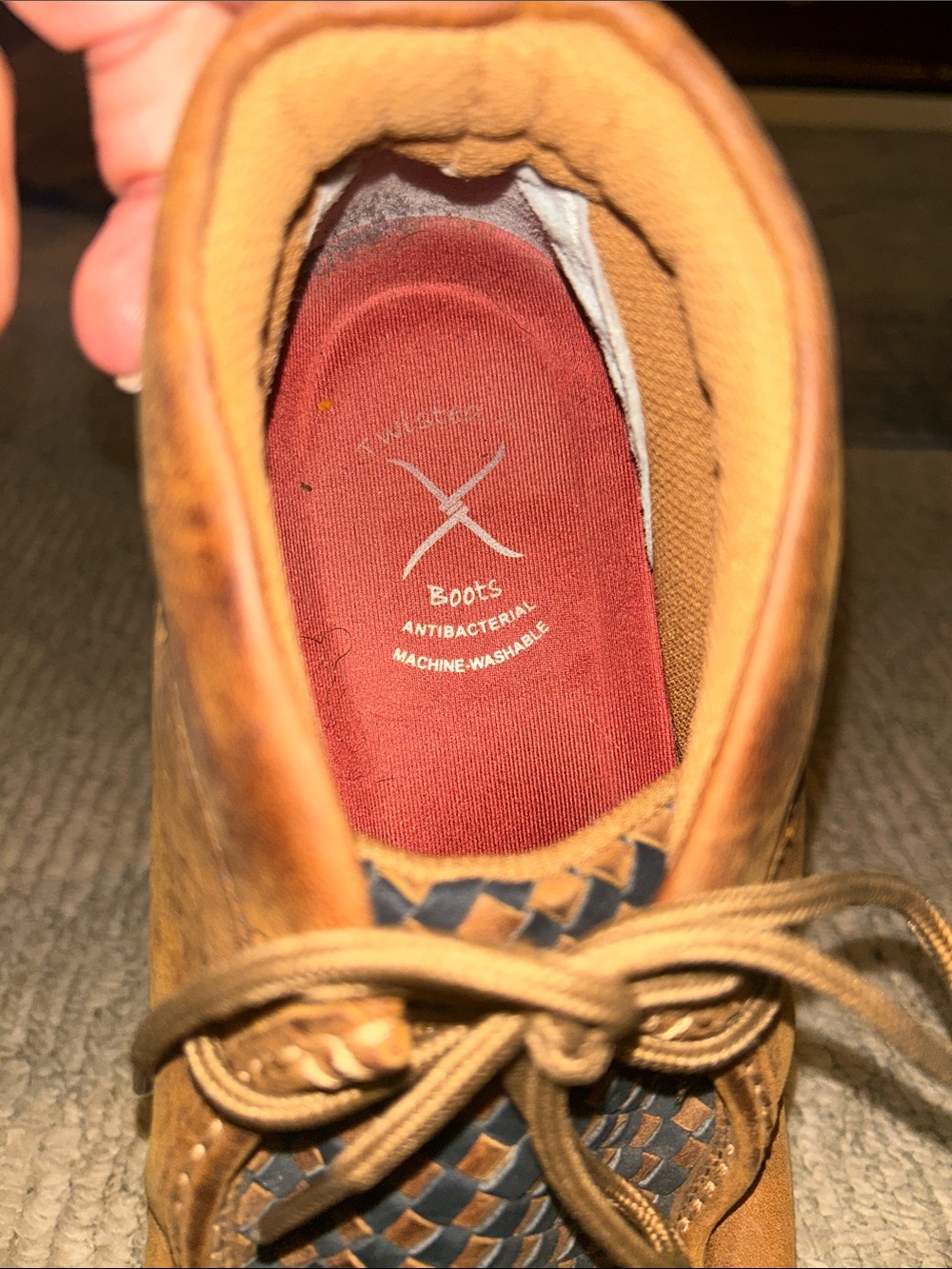 Twisted X Men's Driving Moccasin in Brown and Black - Picture 16 of 16